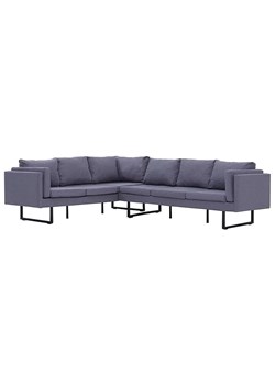 Przestronna sofa narożna Selwa - jasnoszara ze sklepu Edinos.pl w kategorii Narożniki - zdjęcie 179279555