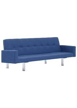 Rozkładana sofa Enya  z podłokietnikami - niebieska ze sklepu Edinos.pl w kategorii Sofy i kanapy - zdjęcie 179279658