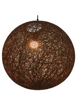 Brązowa lampa wisząca okrągła boho - EX108-Enders ze sklepu Edinos.pl w kategorii Zestawy mebli do przedpokoju - zdjęcie 179284677
