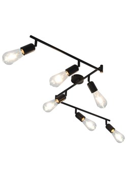 Czarna lampa sufitowa łamana z regulacją - EX223-Deviso ze sklepu Edinos.pl w kategorii Lampy sufitowe - zdjęcie 179284706