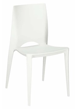Minimalistyczne krzesło białe - Galis ze sklepu Edinos.pl w kategorii Krzesła - zdjęcie 179284949