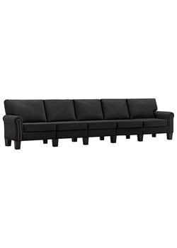 5-osobowa czarna sofa dekoracyjna - Dionas 5X ze sklepu Edinos.pl w kategorii Sofy i kanapy - zdjęcie 179285089