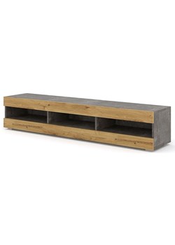 Szafka rtv stojąca lub wisząca beton + dąb artisan - Sefrid ze sklepu Edinos.pl w kategorii Szafki RTV - zdjęcie 179285567