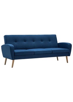 Trzyosobowa sofa pikowana niebieska - Umberro 3Q ze sklepu Edinos.pl w kategorii Sofy i kanapy - zdjęcie 179285917