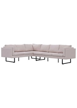 Przestronna sofa narożna Selwa - kremowa ze sklepu Edinos.pl w kategorii Narożniki - zdjęcie 179286115