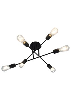 Czarna lampa sufitowa obracana loft - EX85-Berna ze sklepu Edinos.pl w kategorii Lampy sufitowe - zdjęcie 179288759