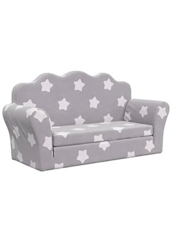 Szara w gwiazdki rozkładana sofa dziecięca - Lobefo 3X ze sklepu Edinos.pl w kategorii Meble dziecięce - zdjęcie 179289188