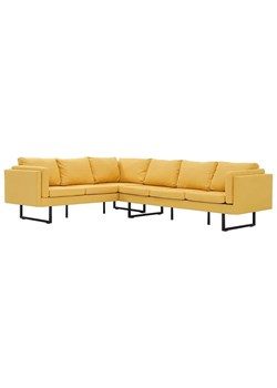 Przestronna sofa narożna Selwa - żółta ze sklepu Edinos.pl w kategorii Narożniki - zdjęcie 179289545