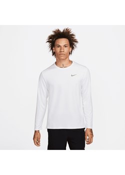 Męska koszulka z długim rękawem do biegania Nike Dri-FIT UV Miler - Biel ze sklepu Nike poland w kategorii T-shirty męskie - zdjęcie 179308178