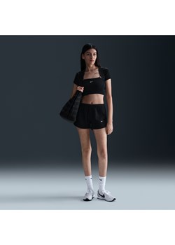 Damskie spodenki ze średnim stanem 8 cm Nike Sportswear Chill Waffle - Czerń ze sklepu Nike poland w kategorii Szorty - zdjęcie 179308207