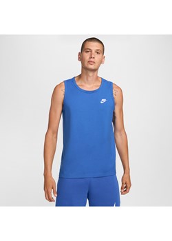 Męska koszulka bez rękawów Nike Sportswear Club - Niebieski ze sklepu Nike poland w kategorii T-shirty męskie - zdjęcie 179308487