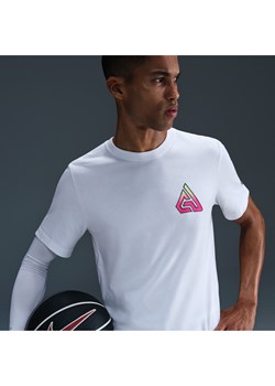 Męski T-shirt do koszykówki Giannis - Biel ze sklepu Nike poland w kategorii T-shirty męskie - zdjęcie 179308516