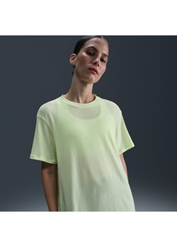 Damska koszulka z krótkim rękawem Dri-FIT Nike One Relaxed - Żółty ze sklepu Nike poland w kategorii Bluzki damskie - zdjęcie 179308699