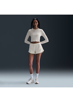 Damskie spodenki ze średnim stanem 8 cm Nike Sportswear Chill Waffle - Biel ze sklepu Nike poland w kategorii Szorty - zdjęcie 179308946