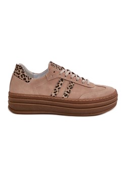 Zazoo N1068S4 Damskie Zamszowe Sneakersy Na Platformie Panterka Różowe ze sklepu ButyModne.pl w kategorii Buty sportowe damskie - zdjęcie 179312469