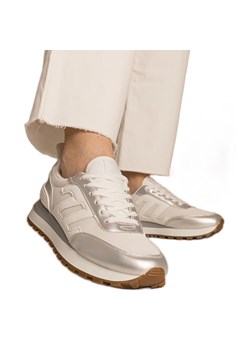 Białe-srebrne sneakersy damskie sportowe ze sklepu ButyModne.pl w kategorii Buty sportowe damskie - zdjęcie 179312535
