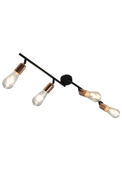 Czarno-miedziana lampa sufitowa z regulacją - EX222-Deviso ze sklepu Edinos.pl w kategorii Lampy sufitowe - zdjęcie 179314378