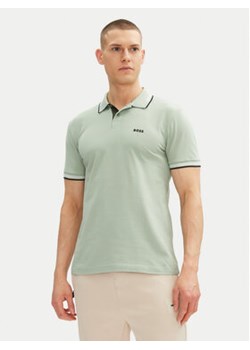 BOSS Polo Paul 50506193 Zielony Slim Fit ze sklepu MODIVO w kategorii T-shirty męskie - zdjęcie 179318909