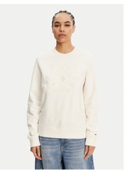 Tommy Jeans Bluza Tonal Crest DW0DW20637 Biały Regular Fit ze sklepu MODIVO w kategorii Bluzy damskie - zdjęcie 179319597