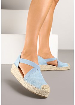 Niebieskie Espadryle na Koturnie z Plecionką Orresa ze sklepu born2be.pl w kategorii Espadryle damskie - zdjęcie 179321417