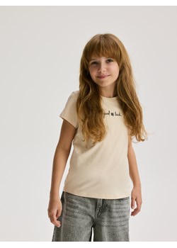 Reserved - Bawełniany t-shirt z haftem 2 pack - wielobarwny ze sklepu Reserved w kategorii Bluzki dziewczęce - zdjęcie 179322306