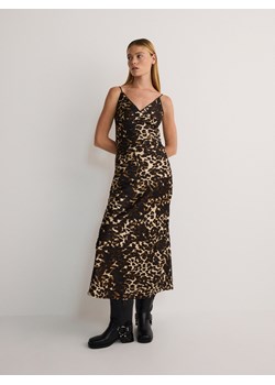 Reserved - Sukienka maxi z satynowym wykończeniem - czarny ze sklepu Reserved w kategorii Sukienki - zdjęcie 179324709
