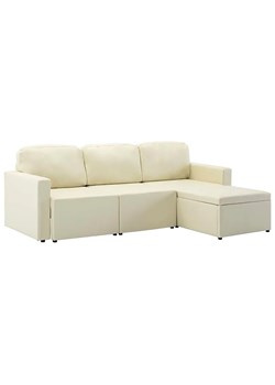 Rozkładana sofa modułowa jasnokremowa - Odi 4Q ze sklepu Edinos.pl w kategorii Sofy i kanapy - zdjęcie 179324989