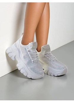 Royalfashion Sportowe sneakersy damskie z cyrkoniami Blysco ze sklepu royalfashion.pl w kategorii Buty sportowe damskie - zdjęcie 179328118