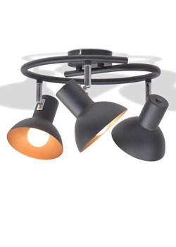 Czarno-złota okrągła lampa sufitowa - EX118-Cubot ze sklepu Edinos.pl w kategorii Lampy sufitowe - zdjęcie 179328927