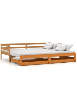Młodzieżowe łóżko miodowy brąz - Ikis 3X 90 / 180 x 200 cm ze sklepu Edinos.pl w kategorii Łóżka dziecięce - zdjęcie 179328986