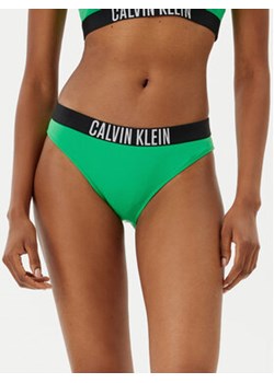 Calvin Klein Swimwear Dół od bikini KW0KW02856 Zielony ze sklepu MODIVO w kategorii Stroje kąpielowe - zdjęcie 179333238