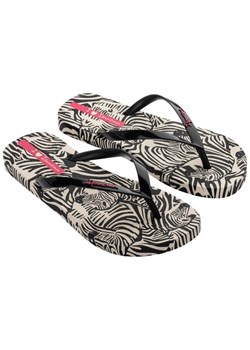 Japonki Ipanema Animal 83617 AY386 czarna zebra czarne ze sklepu ButyModne.pl w kategorii Klapki damskie - zdjęcie 179333746