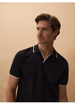 Reserved - Koszulka polo regular fit - czarny ze sklepu Reserved w kategorii T-shirty męskie - zdjęcie 179335568