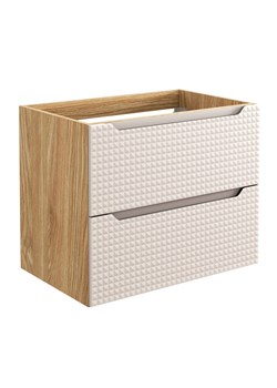 Beżowa wisząca szafka łazienkowa z szufladami 70 cm - Montans 8X ze sklepu Edinos.pl w kategorii Szafki i regały łazienkowe - zdjęcie 179344269