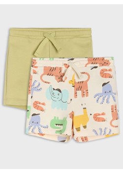 Sinsay - Bawełniane szorty 2 pack - kremowy - id: 032DZ-01X - marki Sinsay - 179349646 Sinsay - Bawełniane szorty 2 pack - kremowy ze sklepu Sinsay w kategorii Spodenki dziewczęce - zdjęcie 179349646