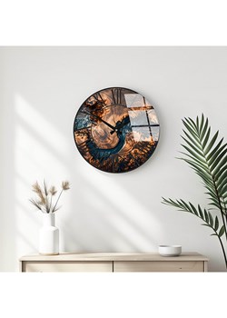 ABERTO DESIGN Zegar ścienny w kolorze brązowo-niebieskim - Ø 40 cm ze sklepu Limango Polska w kategorii Zegary - zdjęcie 179352786
