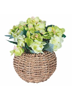 Villa d´Este Sztuczna roślina &quot;Hydrangea&quot; w kolorze zielono-jasnobrązowym - wys. 20 cm ze sklepu Limango Polska w kategorii Doniczki i osłonki - zdjęcie 179352958