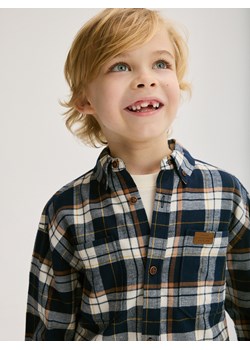 Reserved - Koszula w kratę oversize - granatowy ze sklepu Reserved w kategorii Koszule chłopięce - zdjęcie 179353725