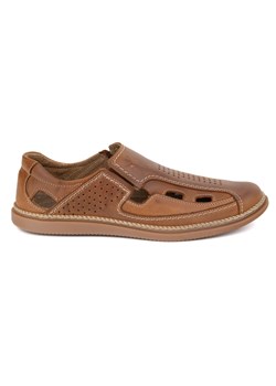 Buty męskie wsuwane przewiewne 203L camel brązowe ze sklepu butyolivier w kategorii Półbuty męskie - zdjęcie 179364438