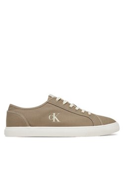 Calvin Klein Jeans Tenisówki Ess Vulc Low Mg Canvas YM0YM01209 Beżowy - id: 0000304827358 - marki Calvin Klein - 179365496 Calvin Klein Jeans Tenisówki Ess Vulc Low Mg Canvas YM0YM01209 Beżowy ze sklepu MODIVO w kategorii Trampki męskie - zdjęcie 179365496