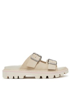 Tommy Jeans Klapki Double Strap Sandal Suede EN0EN02797 Écru ze sklepu MODIVO w kategorii Klapki damskie - zdjęcie 179366037