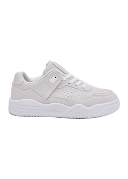 Buty Sportowe Sneakersy Damskie Z Eko Skóry Białe ze sklepu ButyModne.pl w kategorii Buty sportowe damskie - zdjęcie 179367198