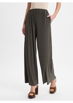 Samsøe Samsøe Szerokie spodnie - Uma Kobiety trzcinowy jednolity ze sklepu vangraaf w kategorii Spodnie damskie - zdjęcie 179370759