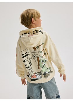 Reserved - Bluza oversize Minecraft - złamana biel ze sklepu Reserved w kategorii Bluzy chłopięce - zdjęcie 179371348