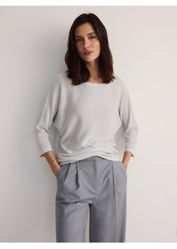 Reserved - Sweter z metalizowaną nitką - srebrny ze sklepu Reserved w kategorii Swetry damskie - zdjęcie 179375316