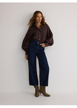 Reserved - Jeansy culotte z wysokim stanem - granatowy ze sklepu Reserved w kategorii Jeansy damskie - zdjęcie 179377779