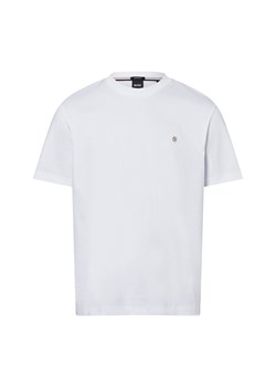 BOSS Koszulka męska - C-Taut 01 Mężczyźni Bawełna biały jednolity ze sklepu vangraaf w kategorii T-shirty męskie - zdjęcie 179380578