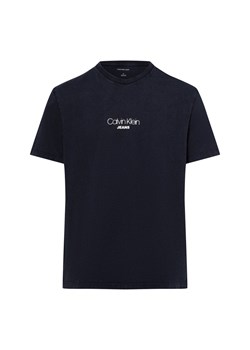 Calvin Klein Jeans Koszulka męska Mężczyźni Bawełna niebieski jednolity ze sklepu vangraaf w kategorii T-shirty męskie - zdjęcie 179380587