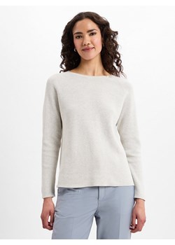 Marie Lund Damski sweter z dzianiny - Nak Kobiety Bawełna jasny szary marmurkowy ze sklepu vangraaf w kategorii Swetry damskie - zdjęcie 179380599