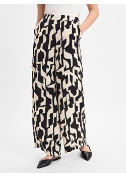 s.Oliver Damskie spodnie materiałowe Kobiety wiskoza czarny wzorzysty ze sklepu vangraaf w kategorii Spodnie damskie - zdjęcie 179380619